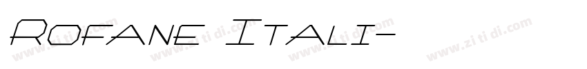 Rofane Itali字体转换